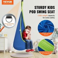 Detailed information about the product Kids Pod Swing Seat, Hanging Hammock Chair with LED Lights Strings, Inflatable Cushion, Sensory Pod Swing Chair for Kids Indoor and Outdoor Hanging Chair, 100% Cotton Loading Capacity 120 lbs