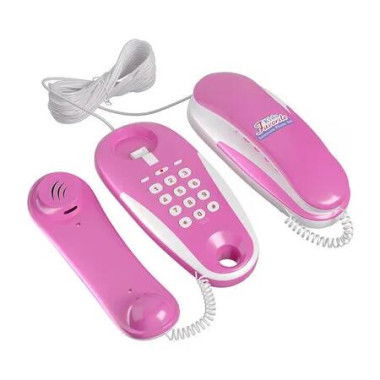 Kids Pretend Play Phone Intercom Toy Telephone Real Ring Sounds 7m Phoneline Chatting Learning Toddler Communication Skill for Playhouse Playground