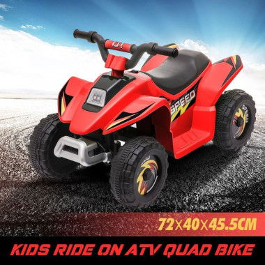 Kids Ride On Toy 6V Electric ATV Quad Rechargeable Battery Red