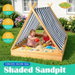 Kids Sandpit Outdoor Sand Pit Play Toy Box Canopy Bench Seat Wooden Sandbox Beach Sun Shade Childrens Summer Sensory Activity Centre 119x121.5x134.5cm. Available at Crazy Sales for $89.90