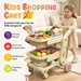 Kids Shopping Cart Trolley Supermarket Toys Playset 2 Detachable Grocery Baskets 33PCS Play Food Accessories Educational Pretend Role Toy for Toddlers. Available at Crazy Sales for $39.95