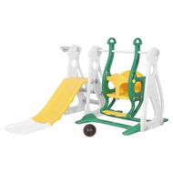 Detailed information about the product Kids Slide Swing Basketball Ring Green