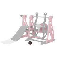 Detailed information about the product Kids Slide Swing Basketball Ring Pink