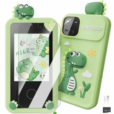 Kids Smart Phone 2.8 Inch Touchscreen with Dual Camera, Learning Games, Music Player, 32GB SD Card