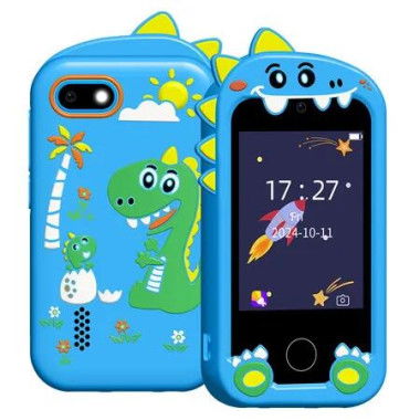Kids Smart Phone, Dual Camera Cell Phone with Games, 2.8 Inch Touchscreen HD Phone for Kids, Educational Learning Toys Christmas Birthday Gift, Blue