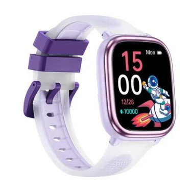 Kids Smart Watch 1.83 Inch TFT Screen Battery Pedometer Heart Rate Monitor Games Flashlight Storybook Word Learning Christmas Birthday Gift COL Purple
