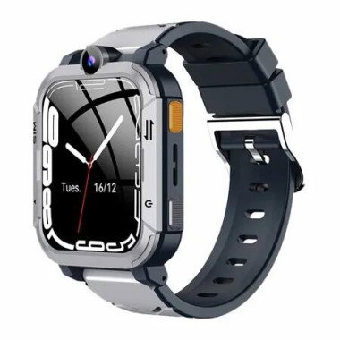 Kids Smart Watch 4G GPS Tracker SIM Calling Video Calls SOS Alerts IP67 Waterproof 800mAh Voice Chat Live Location Grey