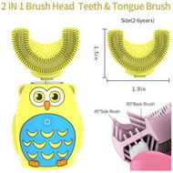 Detailed information about the product Kids Sonic Electric Toothbrush 3 ModesIPX7 Waterproof Childrens Electric Toothbrush With U-Shaped Toothbrush For Child 2-6 Yellow