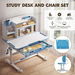 Kids Study Desk Chair Set Ergonomic School Student Table Height Adjustable Seat with Tilt Desktop Storage Shelf Drawer for Writing Drawing Learning. Available at Crazy Sales for $229.95