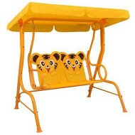 Detailed information about the product Kids Swing Bench Yellow 115x75x110 Cm Fabric