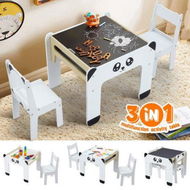 Detailed information about the product Kids Table And 2 Chairs Set Toddler Childrens Desk Furniture Baby Activity Centre Study Drawing Reading Wooden With Storage