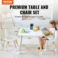 Detailed information about the product Kids Table and 2 Chairs Set, Toddler Table and Chair Set, Children Multi-Activity Table for Art, Craft, Reading, Learning