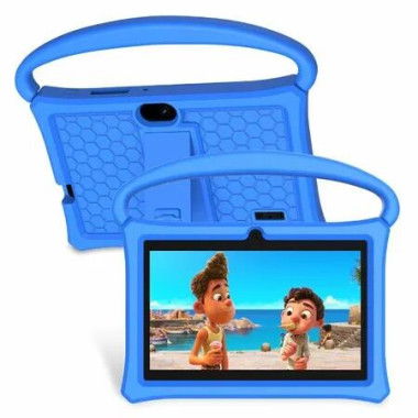Kids Tablet 7 Inch, Android 11 Tablet 4GB RAM 32GB ROM with Bluetooth, WiFi, Parental Control, Dual Camera, Shockproof Case(Blue)