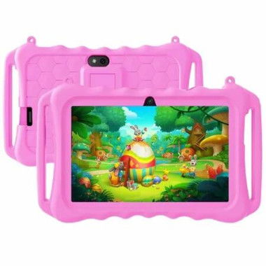 Kids Tablet Android 11 7 Inch 2GB RAM 32GB ROM WiFi Bluetooth Dual Camera Pink Educational Apps