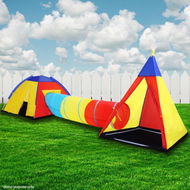 Detailed information about the product Kids Teepee Tunnel Play Tent