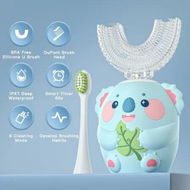 Detailed information about the product Kids Toothbrush U Shaped Electric Auto Sonic 2 Brush Head Full Mouth Cleaning Waterproof Cartoon Koala Design Childrens Ages 2-7