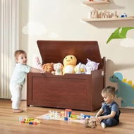 Detailed information about the product Kids Toy Storage Bench Wooden Toy Box Chest 32.68 x 17.91 x 24.02 Cherry