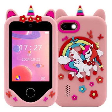 Kids Toys Phone, Kids Smart Phone for Girls with Dual Camera, Games and Music Player, Girl Toys Christmas Birthday Gifts, Pink
