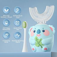 Detailed information about the product Kids U-Shaped Electric Toothbrush With 2 Brush Heads Cartoon Koala Auto Sonic Toothbrush For Children Ages 2-7 360° Full Mouth Cleaning