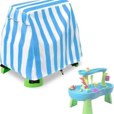 Kids Water Table Cover Fit Water Table,Outdoor Water Table Toys Cover,Dustproof Thick Rainproof Full Protection Kids Water Table Cover Color Blue