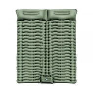 Detailed information about the product KILIROO Double Inflatable Camping Sleeping Pad with Pillow (Army Green) KR-ISP-102-HZ