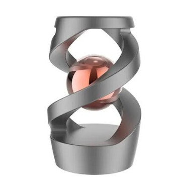 Kinetic Optical Illusion Toys, Kinetic Desktop Fidget Spinner Toys, Cool Gadget Desk Toy Fidget Toys Gift, Relieve Stress Anxiety (Grey+Rose Bead)