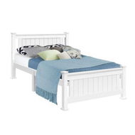 Detailed information about the product King Single Wooden Bed Frame - White