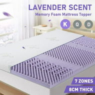 Detailed information about the product King Size Mattress Memory Foam Bed Topper Underlay Lavender Scent 8CM With Bamboo Cover