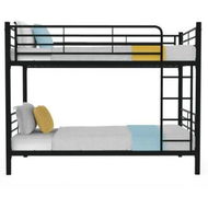 Detailed information about the product Kingston Slumber 2in1 Single Metal Bunk Bed Frame, with Modular Design, Dark Matte Grey