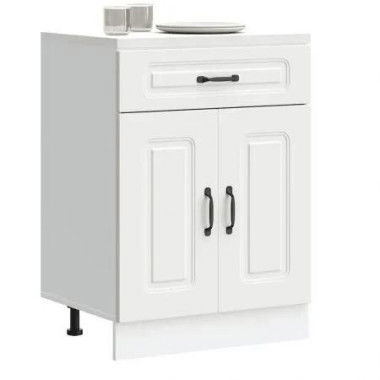 Kitchen Base Cabinet Kalmar White Engineered Wood