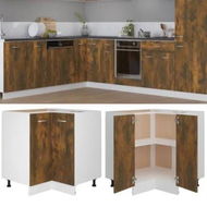 Detailed information about the product Kitchen Cabinet Smoked Oak 75.5x75.5x81.5 cm Engineered Wood