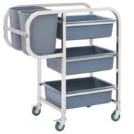 Detailed information about the product Kitchen Cart With Plastic Containers 87x43.5x92 Cm