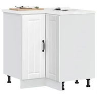 Detailed information about the product Kitchen Corner Base Cabinet Lucca White Engineered Wood