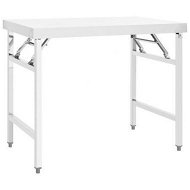 Detailed information about the product Kitchen Folding Work Table 100x60x80 Cm Stainless Steel