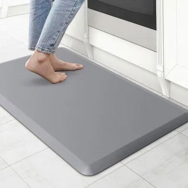 Kitchen Mat Cushioned Anti Fatigue Rug Waterproof,Non Slip,Standing and Comfort Desk/Floor Mats for House Sink Office 71*44cm (Grey)