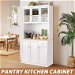 Kitchen Pantry Cupboard Cabinet Buffet Table Sideboard Glass Storage Shelves Drawer Hutch Bar Shelving Dining Room 180cm. Available at Crazy Sales for $209.95