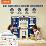 Detailed information about the product Kitchen Playset Kids Pretend Cooking Play Toy 74 Piece Accessories Blue