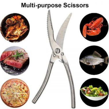 Kitchen Shears Kitchen Scissors Heavy Duty Multifunctional Poultry Shears Spring-Loaded Food Scissors