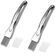 Detailed information about the product Kitchen Shred Silk The Knife Stainless Steel Chopped Green Onion Knife (2 Pcs)