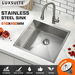 Kitchen Sink Stainless Steel Basin Laundry Drop In Undermount Flush Single Bowl Bar Workstation Handmade Rectangle 304 Waste Drainer Silver 51x45x21cm. Available at Crazy Sales for $99.95