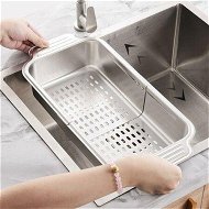 Detailed information about the product Kitchen Supply Over The Sink Stainless Steel Retractable Kitchen Sink Basket 44 X 21 Cm