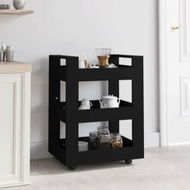 Detailed information about the product Kitchen Trolley Black 60x45x80 Cm Engineered Wood