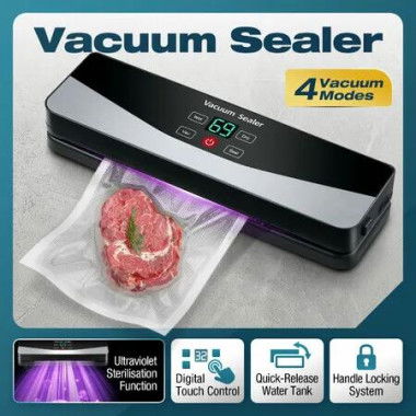 Kitchen Vacuum Sealer Fresh Meat Dry Wet Food Saver Storage Machine Packaging 55kPa Countertop Automatic Airtight Sous Vide Vac Jar Seal Bags Cutter