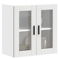 Detailed information about the product Kitchen Wall Cabinet with Glass Door Porto White