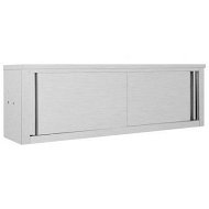 Detailed information about the product Kitchen Wall Cabinet With Sliding Doors 150x40x50 Cm Stainless Steel