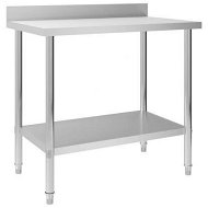 Detailed information about the product Kitchen Work Table With Backsplash 100x60x93 Cm Stainless Steel