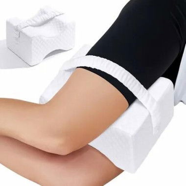 Knee Pillow for Side Sleepers, Leg Pillow for Sciatica, Back, HIPS, Knees, Joints Relief, White