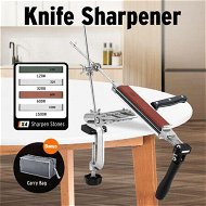 Detailed information about the product Knife Sharpener Stone Kit Professional Kitchen Chef Sharpening System Fix Angle Utensil Knives Grind Honing Tool 360 Degree Rotation Flip 4 Whetstone