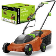 Detailed information about the product KOZYARD 1300w Electric Lawn Mower,2-in-1 Grass Box Or Mulch Electric Weeder,2-Position Height Adjustment,Cutting Width 320MM, Adjustable Cutting Heigh