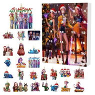 Detailed information about the product KPOP Demon Hunters Christmas Countdown Advent Calendar 2D Flat Pendant 24 Day Hanging Ornaments For Chrisimas Gift Decoration